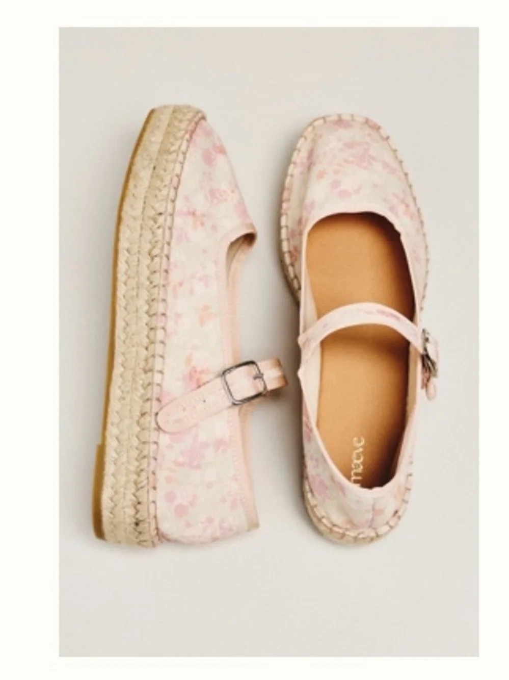 Maeve Pink Floral Mary Jane Espadrilles